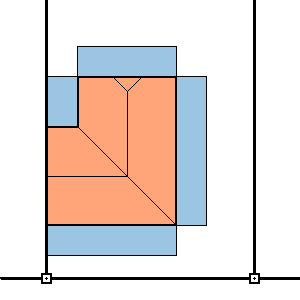 Abstandsflächen für Gebäudeteile ohne Grenzbebauung